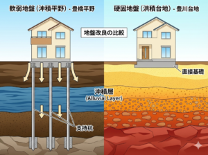 「地盤改良工事」が必要になる土地の特徴|豊橋の平野部と豊川の台地の違い