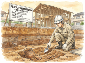 「埋蔵文化財包蔵地」に指定された土地で家を建てる際の手続きと試掘費用