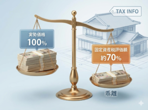 固定資産税評価額と実勢価格（時価）の乖離｜不動産取得税の計算の仕組み