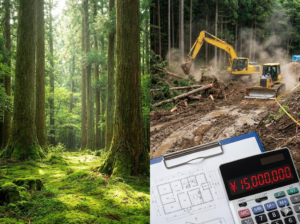 新城市の「山林」や「原野」を宅地にする場合の造成費用と法規制